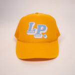 Yellow cap with 'LP' logo on a light gray background