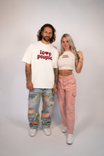 Cropped Beige Tee lovepeopleapparel