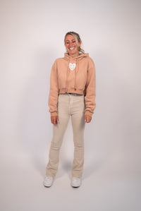 Cropped Rose Gold Hoodie lovepeopleapparel